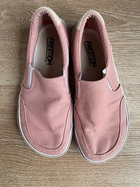 Splay Pink Canvas Slip Ons